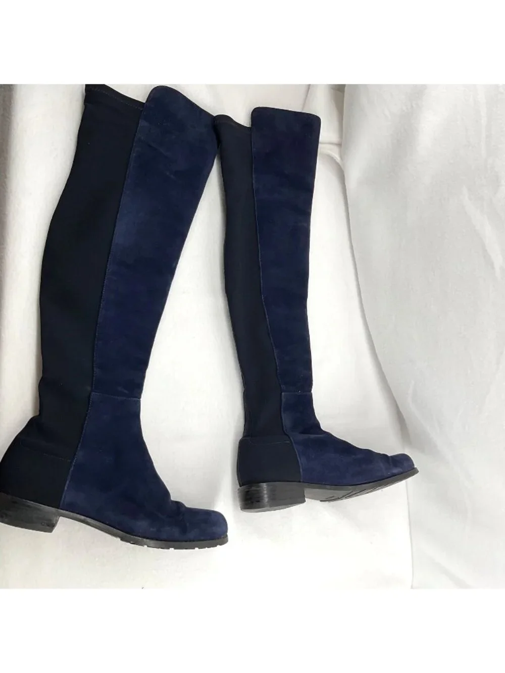 Stuart Weitzman 5050 Over the knee suede navy blue boots SZ6m